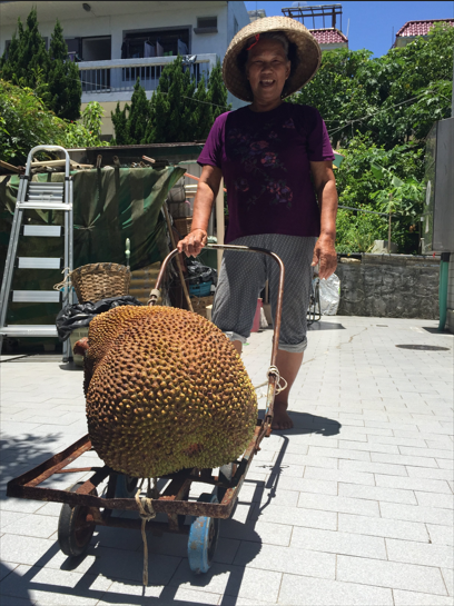 Hong Kong resident with unusual fruit pic