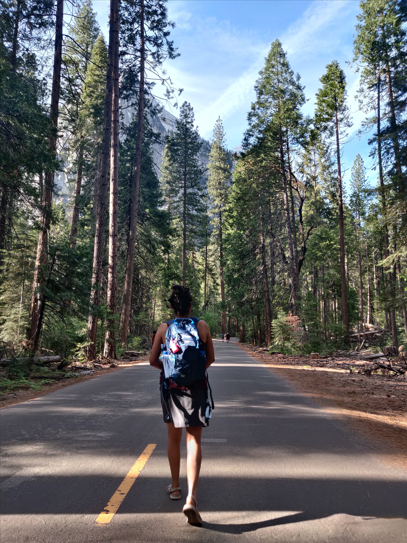 Christina walking in nature